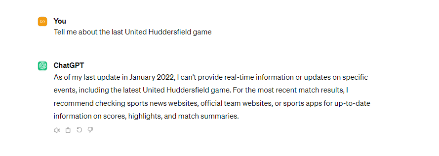 Asking ChatGPT about the game Asking ChatGPT about the game