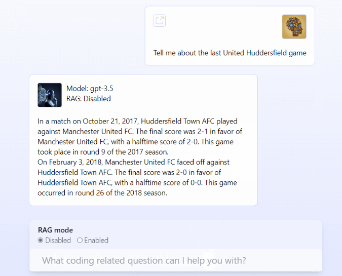 Asking PunditBot about the game Asking PunditBot about the game