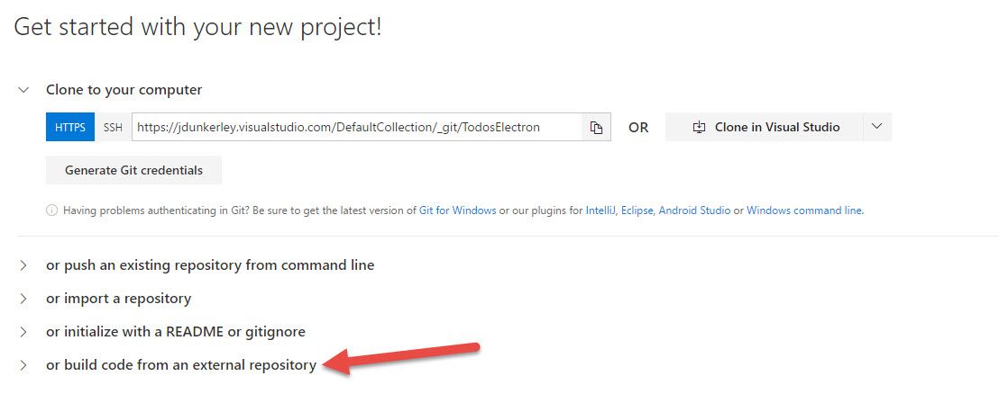 Build from another repository