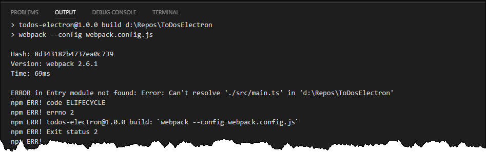 WebPack Build Output