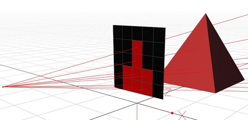The Egyptians would be proud The grid has been filled in so that it displays something vaguely resembling a pyramid