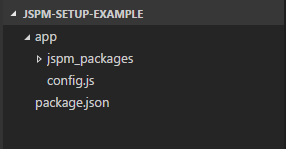Result of jspm init
