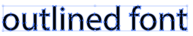 Outlined font in Illustrator Outlined font in Illustrator