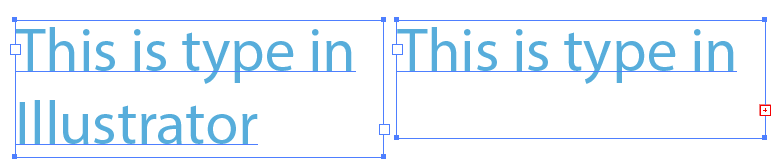 Illustrator text box hides the text that goes beyond the bounding box Illustrator text box hides the text that goes beyond the bounding box